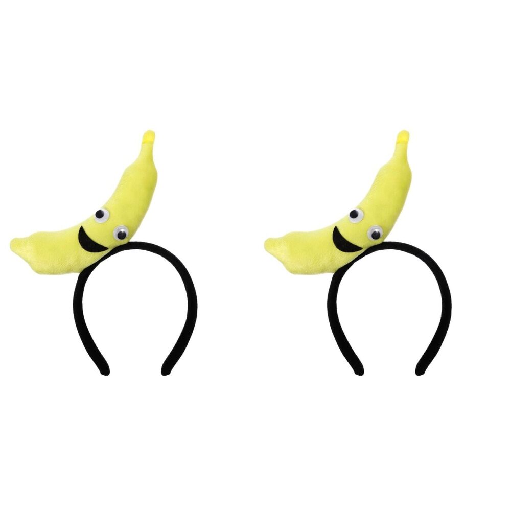 8500 2pcs Yellow Banana Headband Funny Fruit Party Hair Hoop for Halloween